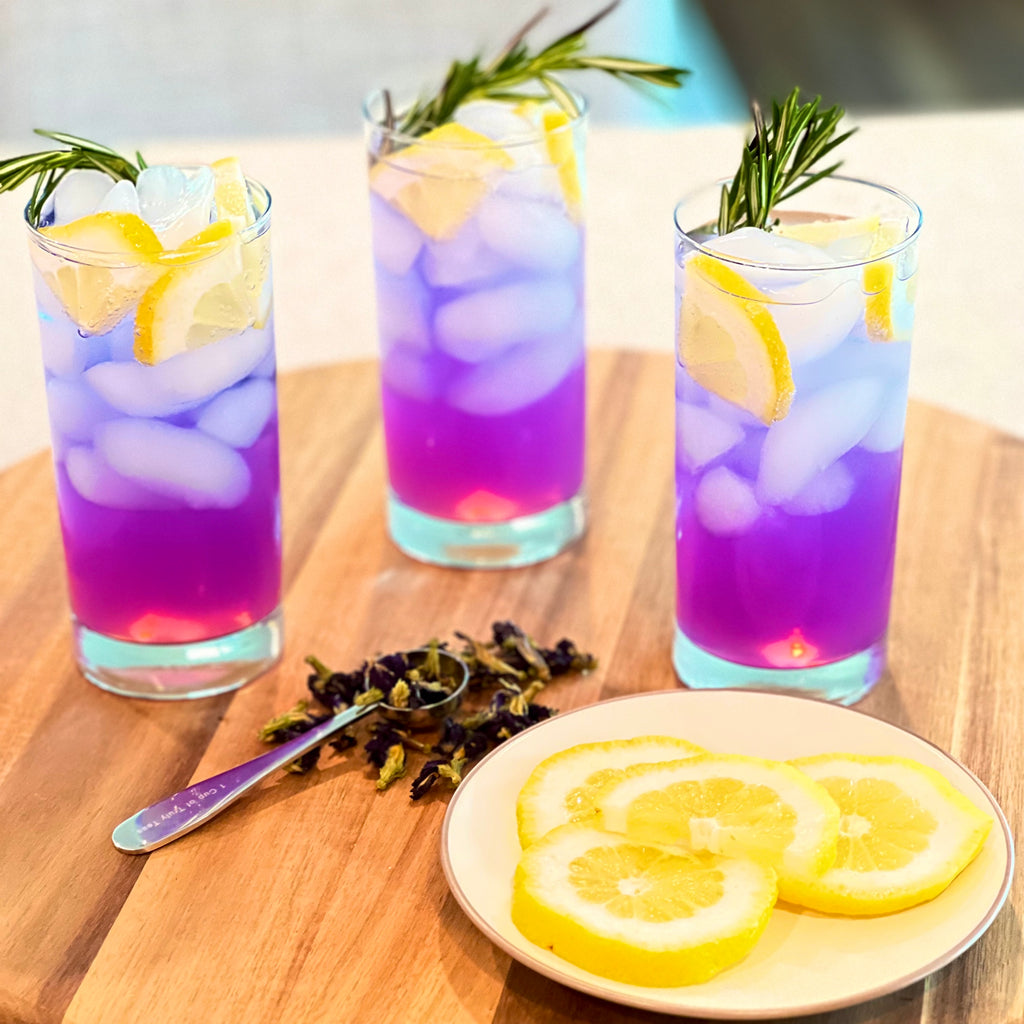 Butterfly Pea Flower Sparkling Lemonade